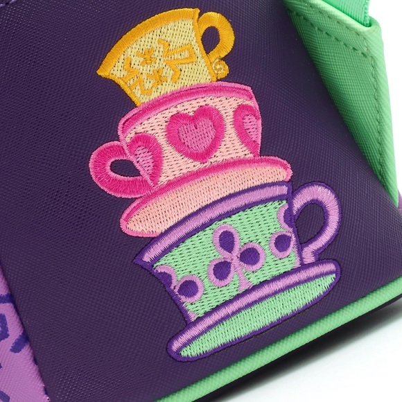 LOUNGEFLY NWT DISNEY PARKS MICKEY MAIN ATTRACTION ALICE IN WONDERLAND BACKPACK - Picture 5 of 10